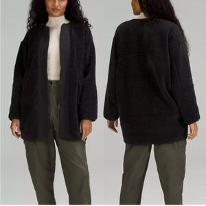 lululemon athletica Black Collarless Teddy Jacket